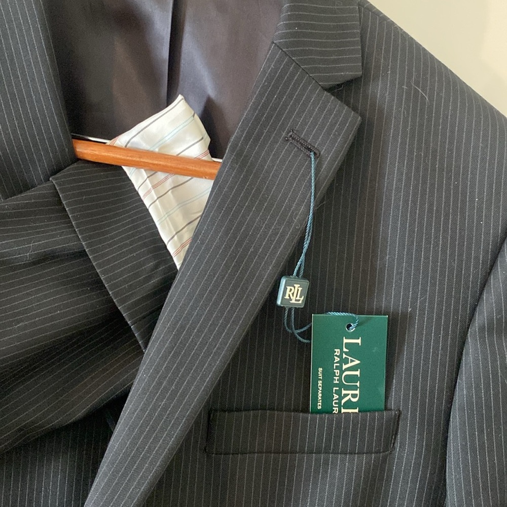 Ralph Lauren Size 20R Black Single-Breasted Suit — NEW WITH TAGS — Never Worn - Picture 2 of 12
